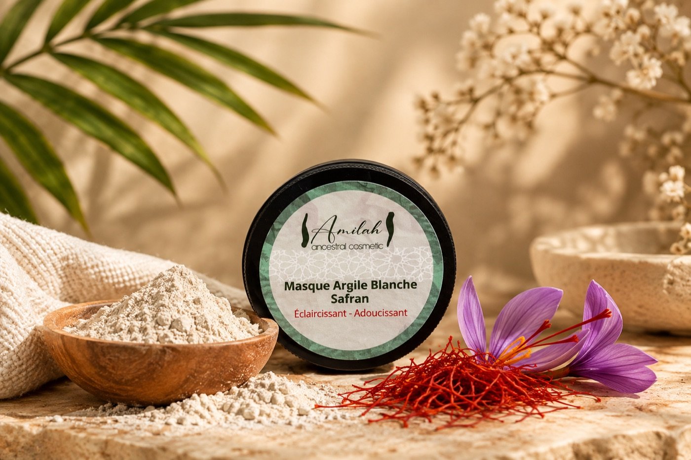 Masque Argile Blanche Safran